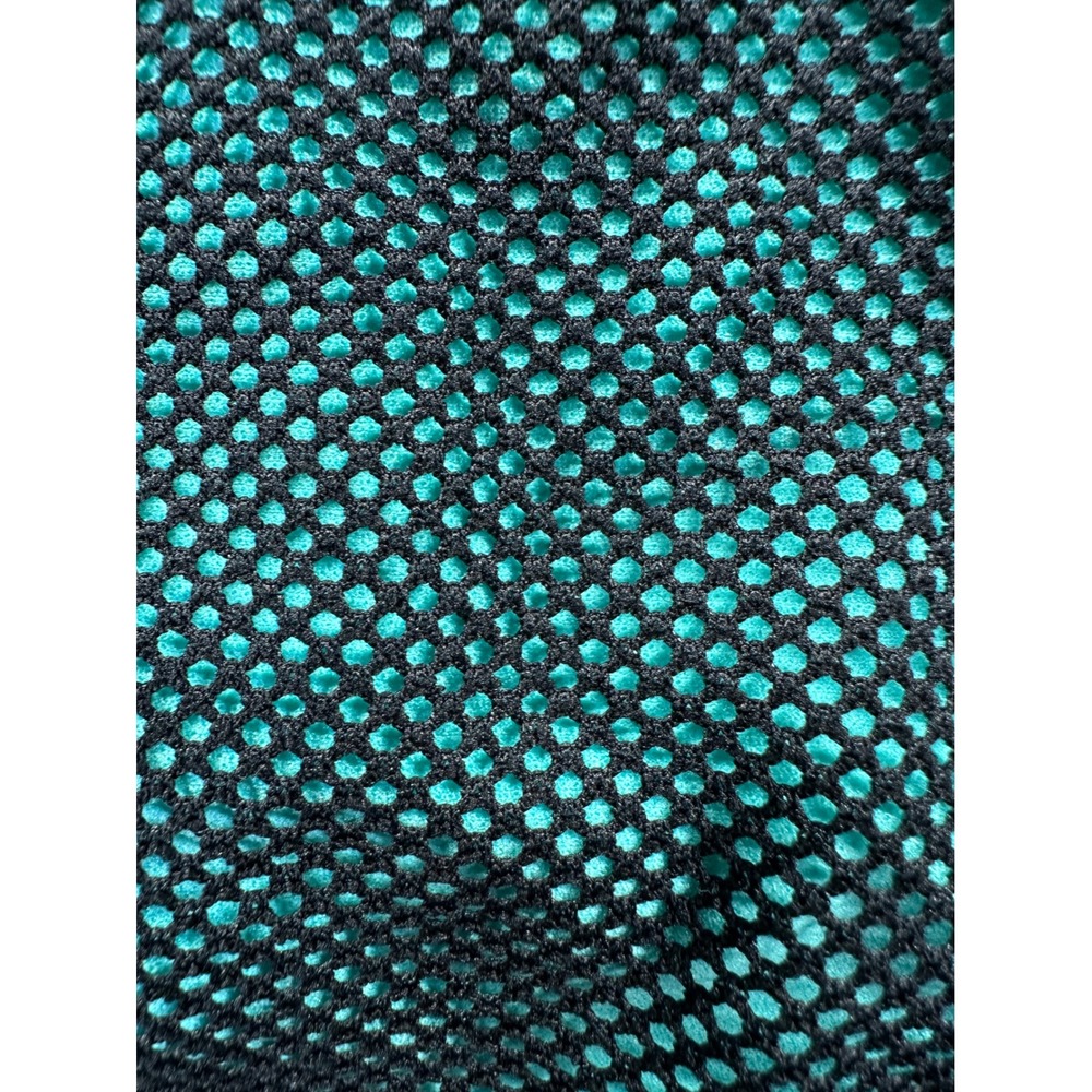 NWT Rich Black & Teal Mesh Triangle Bikini Set XL Two Piece Swimsuit Y2K String - Picture 10 of 14